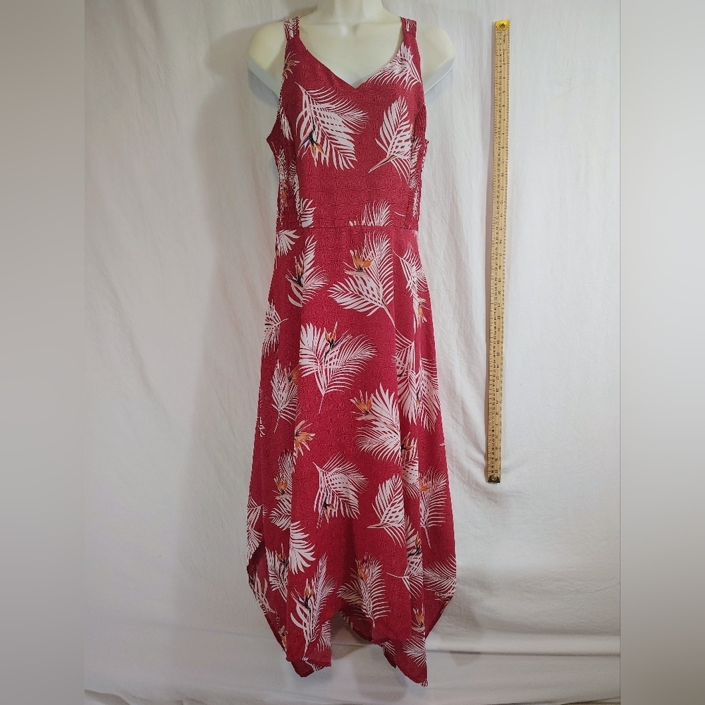 Apt. 9 Red and White High Low Dress Medium